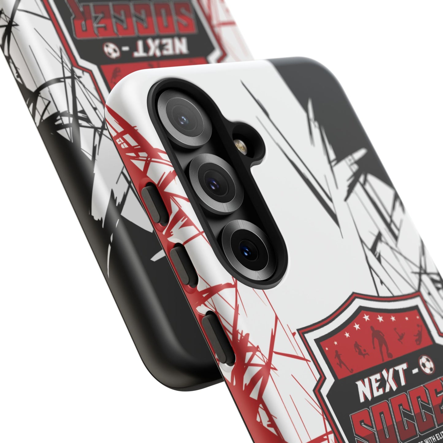 Phone Case — 'Next O Soccer' Red & Black Athletic Protective Cover