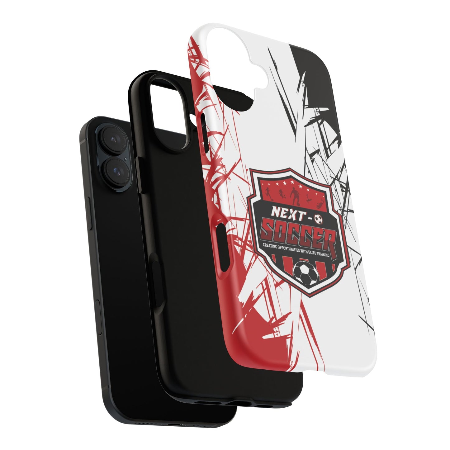 Phone Case — 'Next O Soccer' Red & Black Athletic Protective Cover