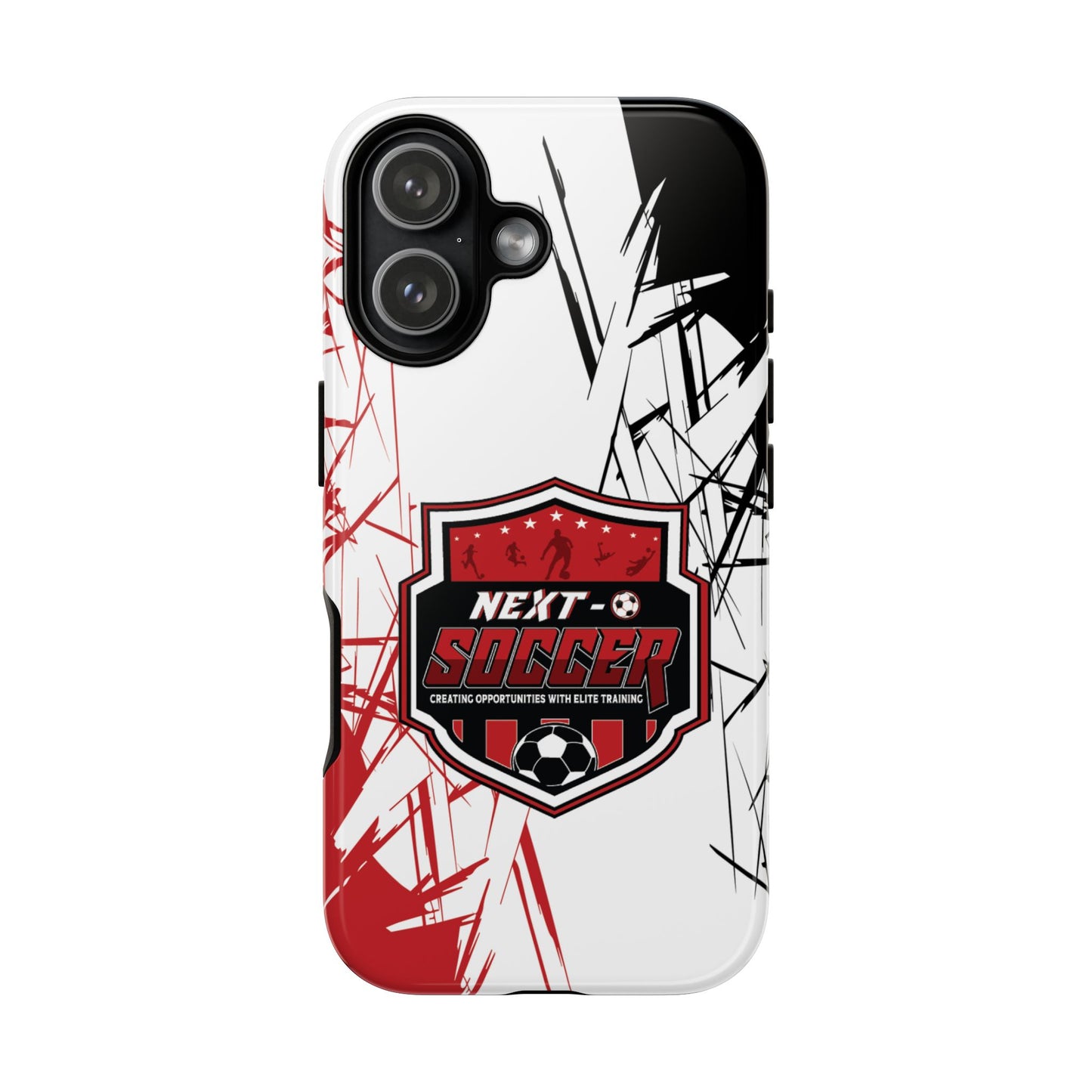 Phone Case — 'Next O Soccer' Red & Black Athletic Protective Cover