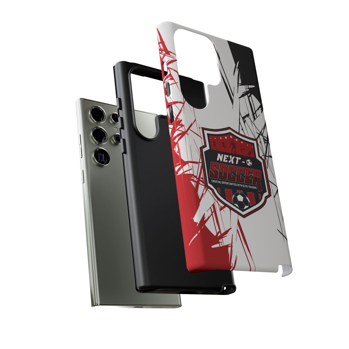 Phone Case — 'Next O Soccer' Red & Black Athletic Protective Cover
