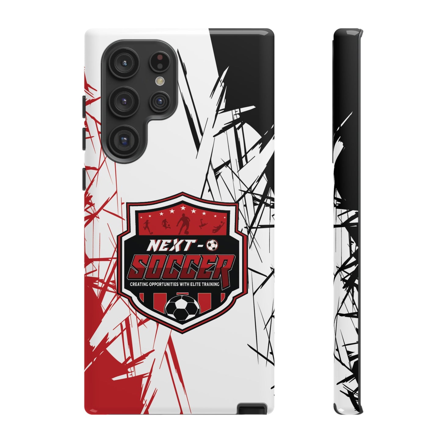 Phone Case — 'Next O Soccer' Red & Black Athletic Protective Cover