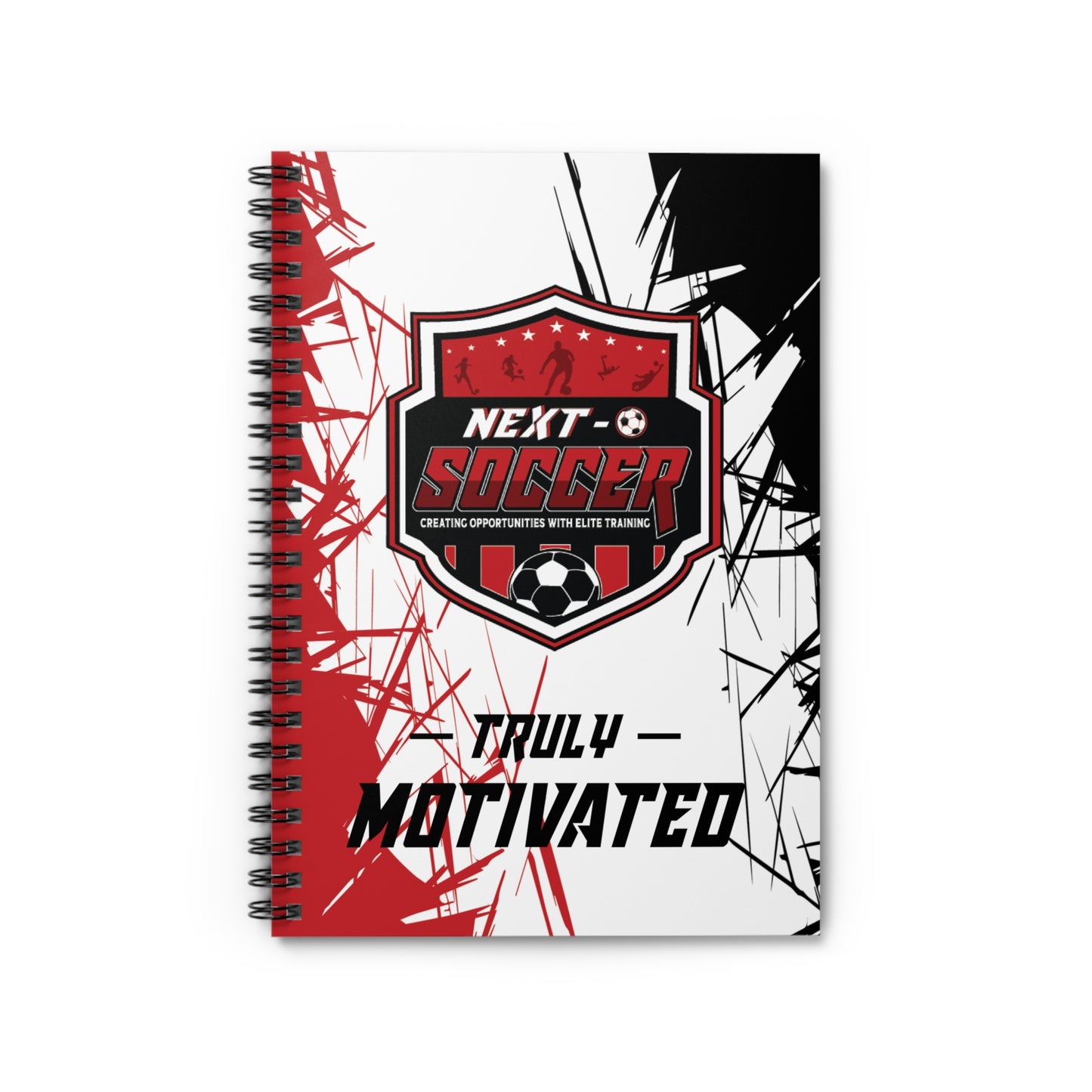 Soccer Motivated Spiral Notebook – "Truly Motivated" Ruled Journal
