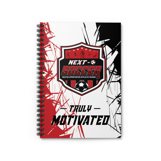 Soccer Motivated Spiral Notebook – "Truly Motivated" Ruled Journal
