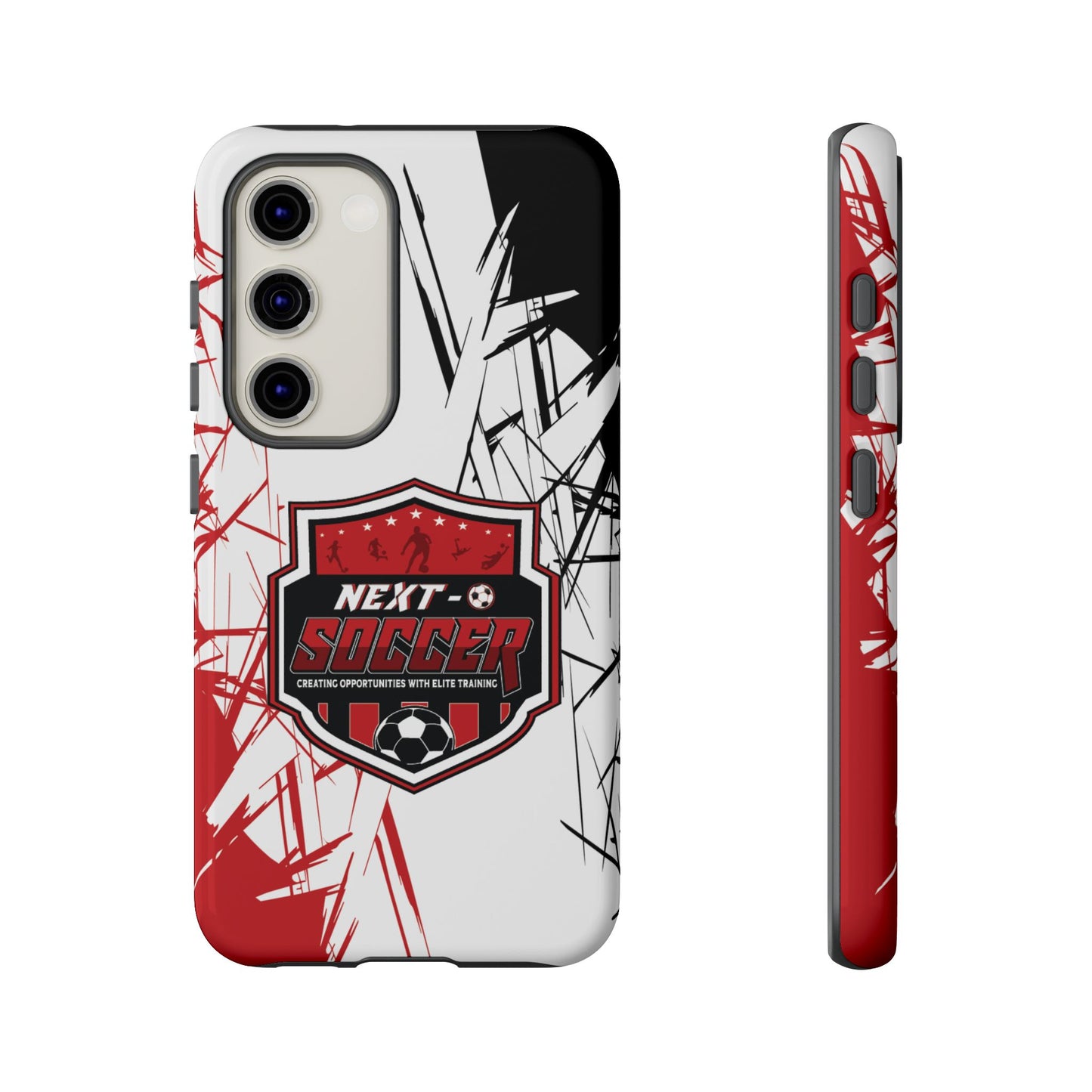 Phone Case — 'Next O Soccer' Red & Black Athletic Protective Cover