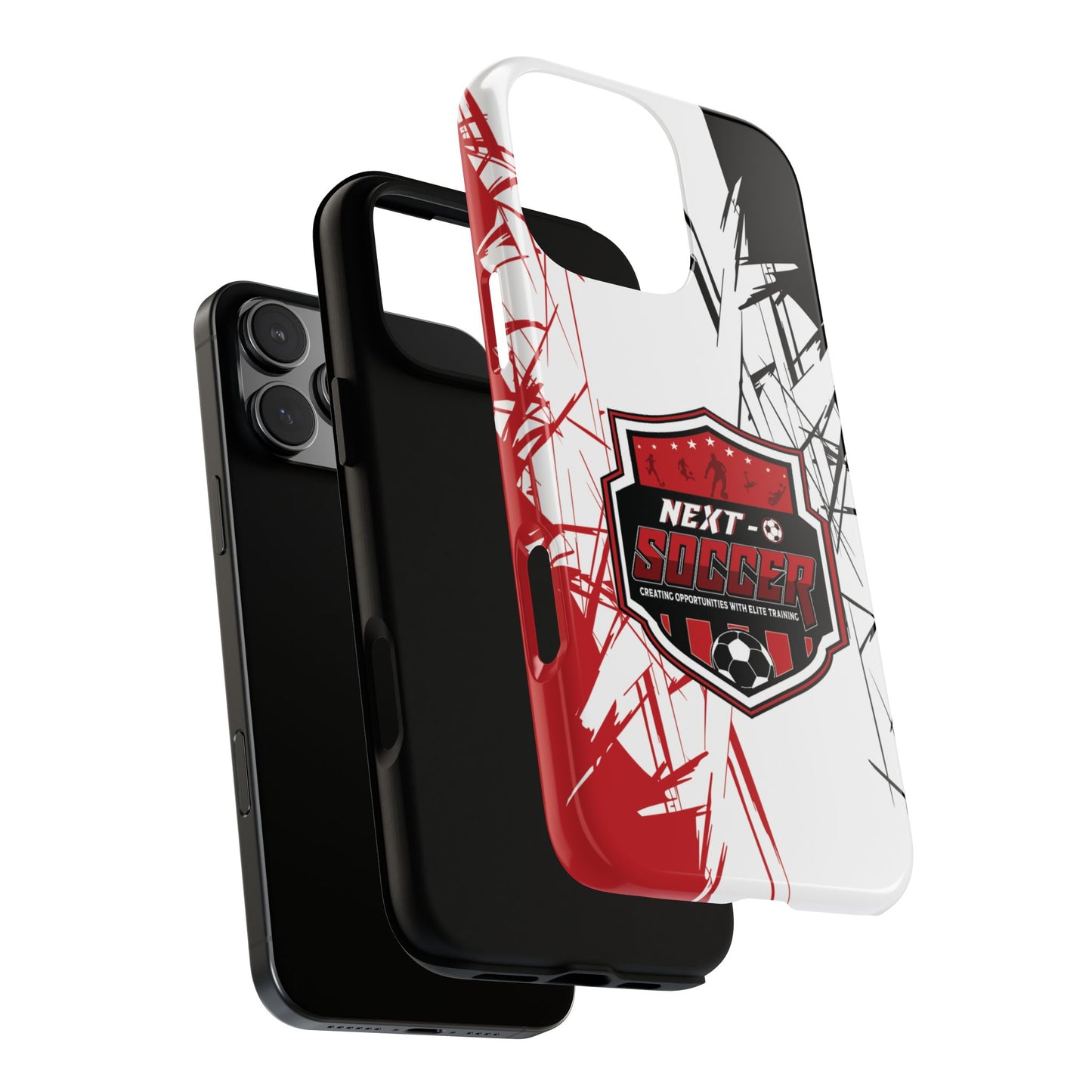 Phone Case — 'Next O Soccer' Red & Black Athletic Protective Cover