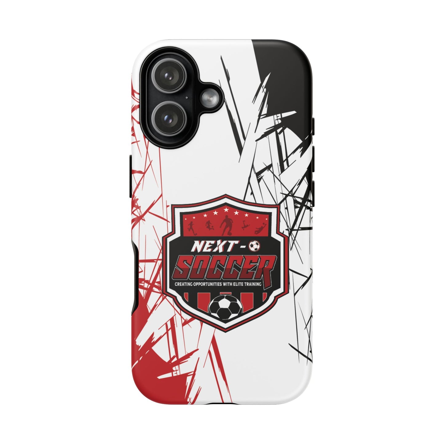 Phone Case — 'Next O Soccer' Red & Black Athletic Protective Cover