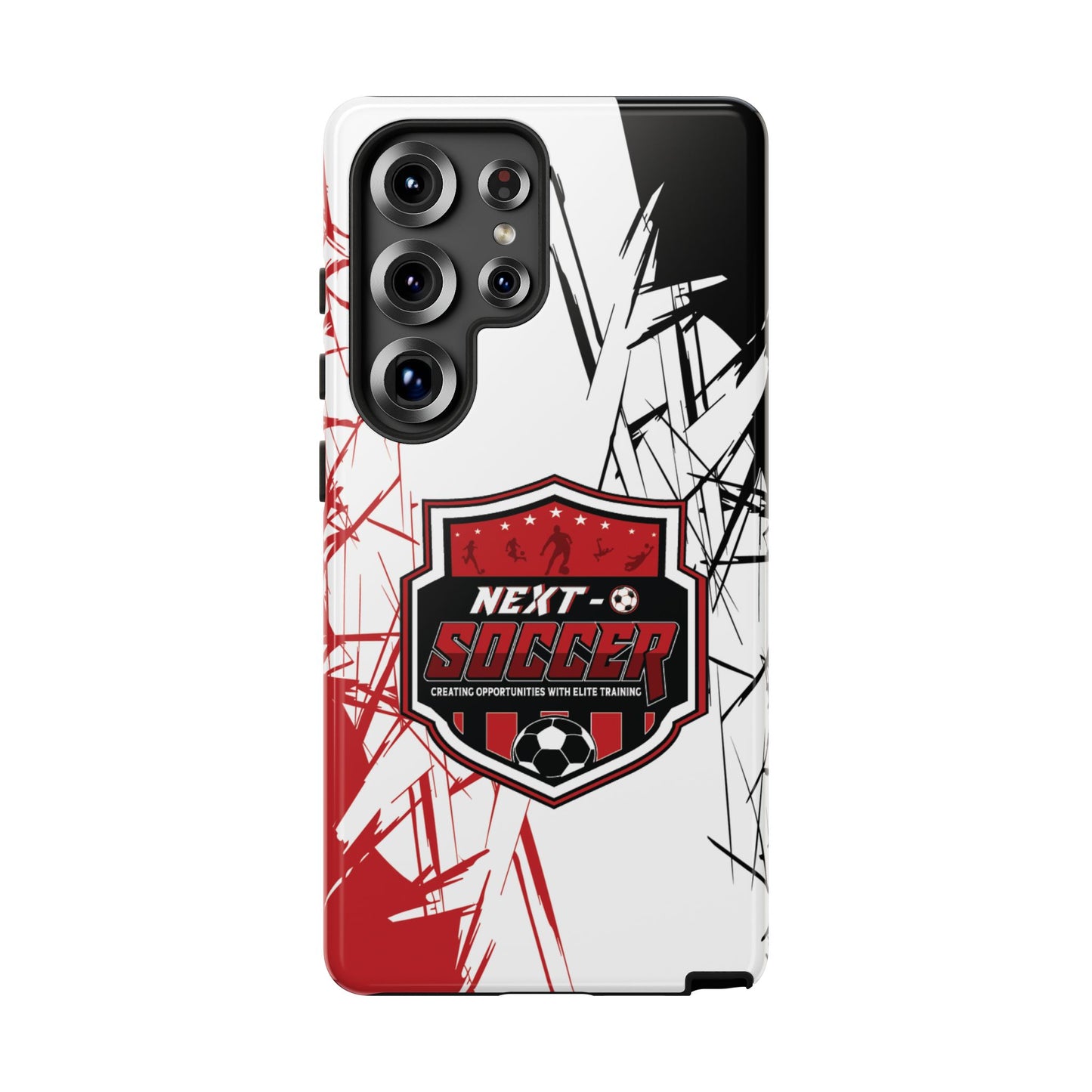 Phone Case — 'Next O Soccer' Red & Black Athletic Protective Cover