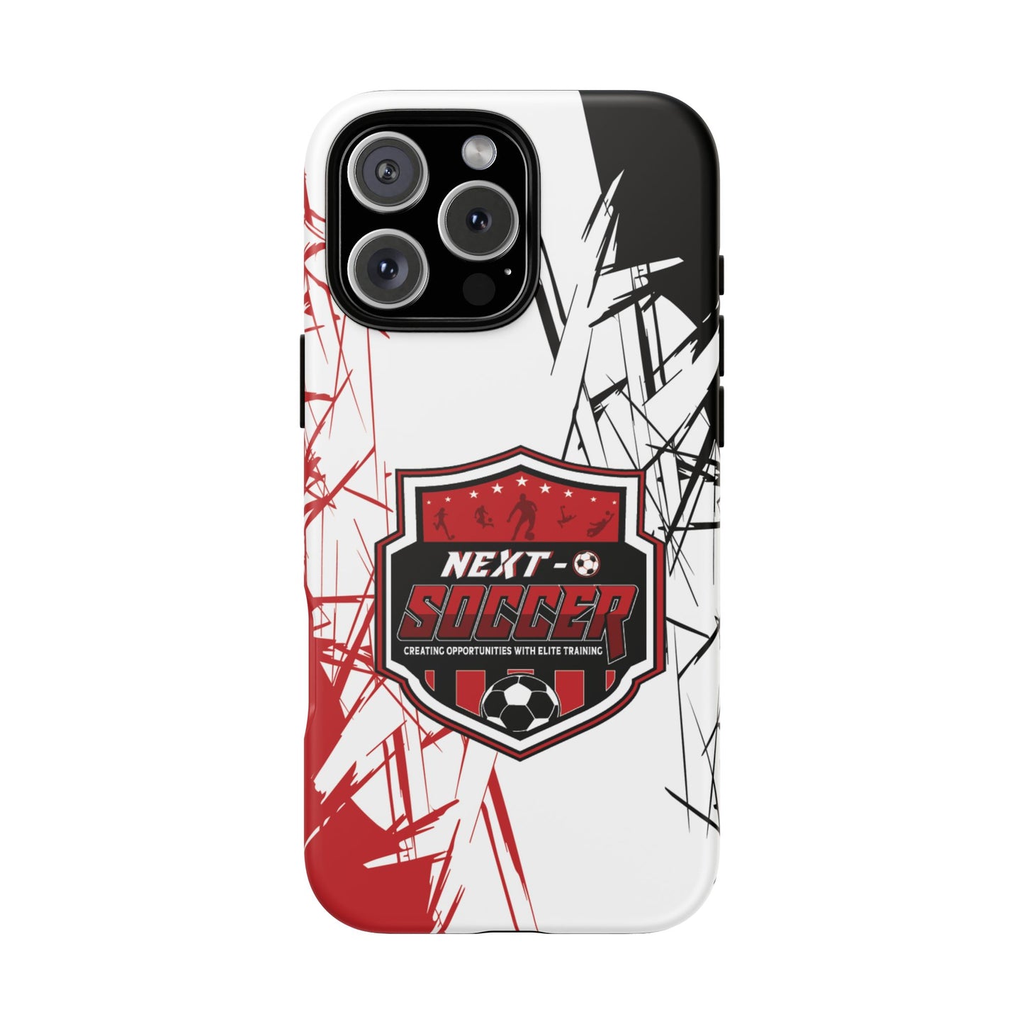 Phone Case — 'Next O Soccer' Red & Black Athletic Protective Cover