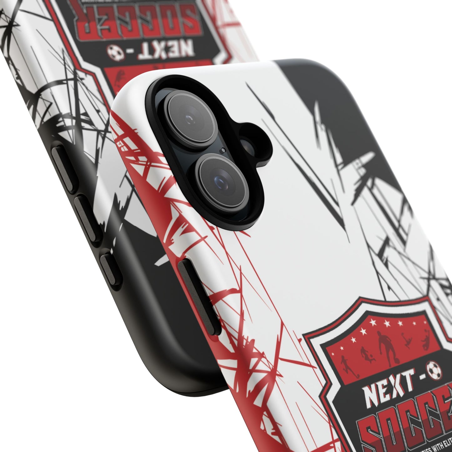 Phone Case — 'Next O Soccer' Red & Black Athletic Protective Cover