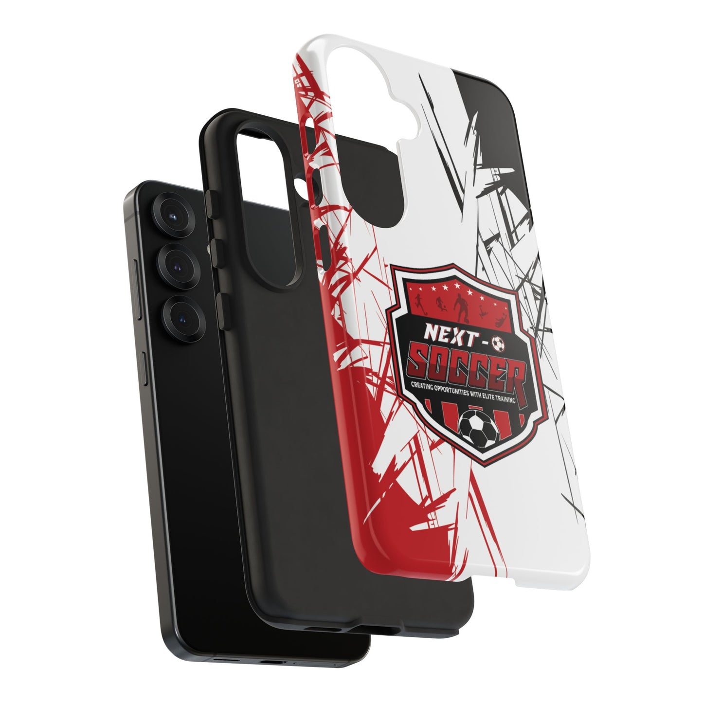 Phone Case — 'Next O Soccer' Red & Black Athletic Protective Cover