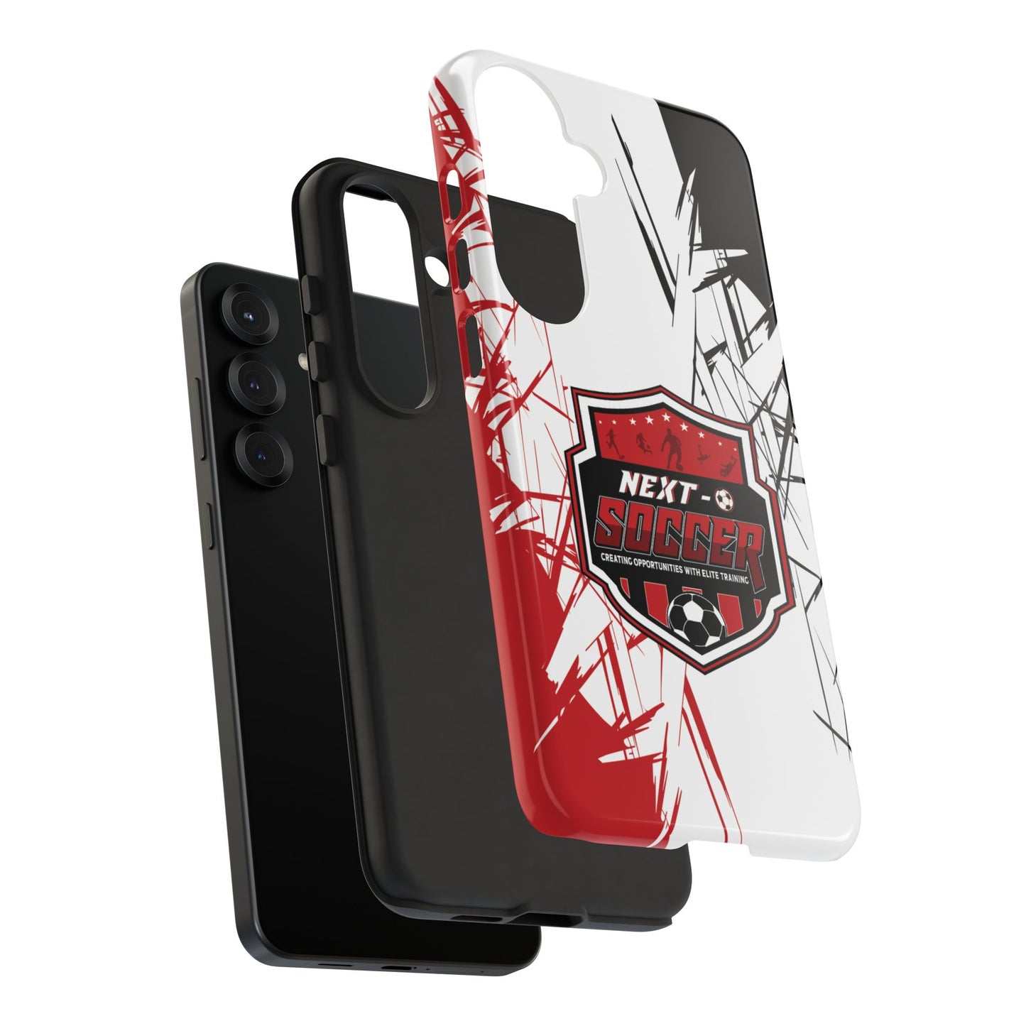 Phone Case — 'Next O Soccer' Red & Black Athletic Protective Cover