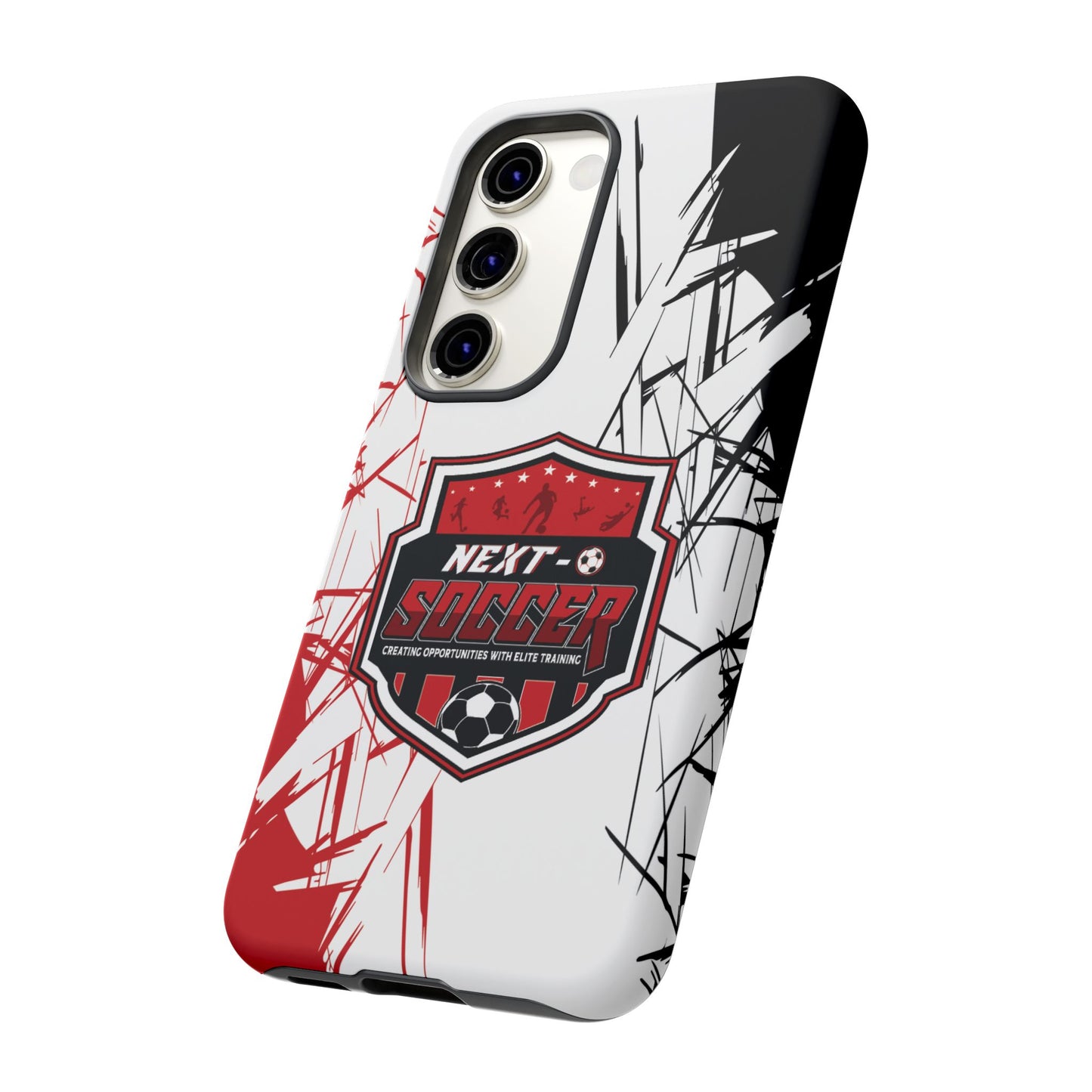 Phone Case — 'Next O Soccer' Red & Black Athletic Protective Cover
