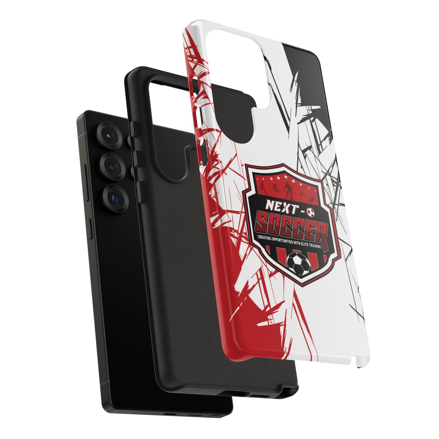 Phone Case — 'Next O Soccer' Red & Black Athletic Protective Cover