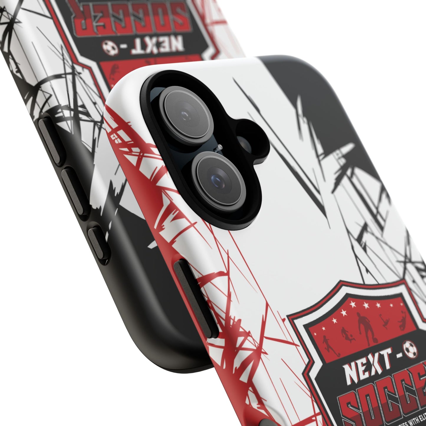Phone Case — 'Next O Soccer' Red & Black Athletic Protective Cover