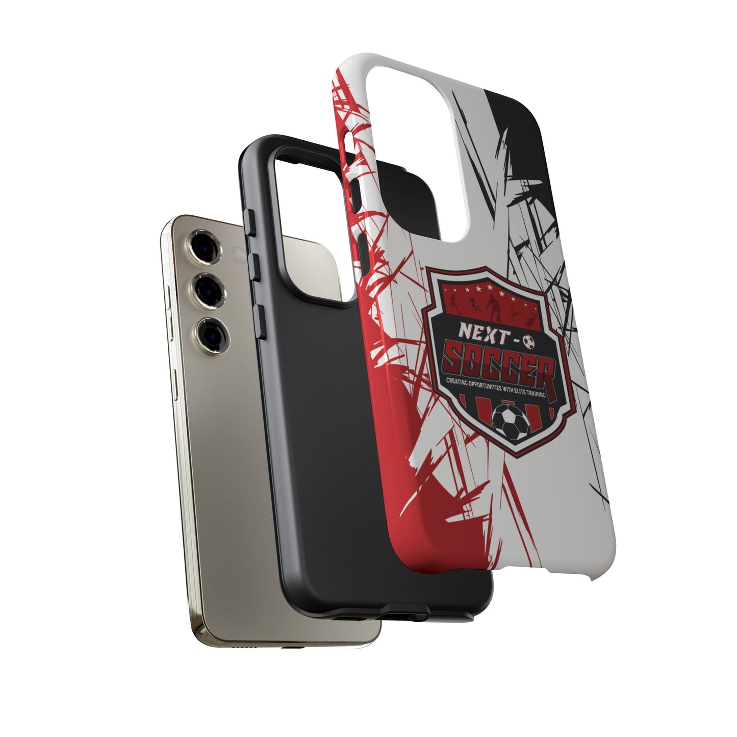 Phone Case — 'Next O Soccer' Red & Black Athletic Protective Cover