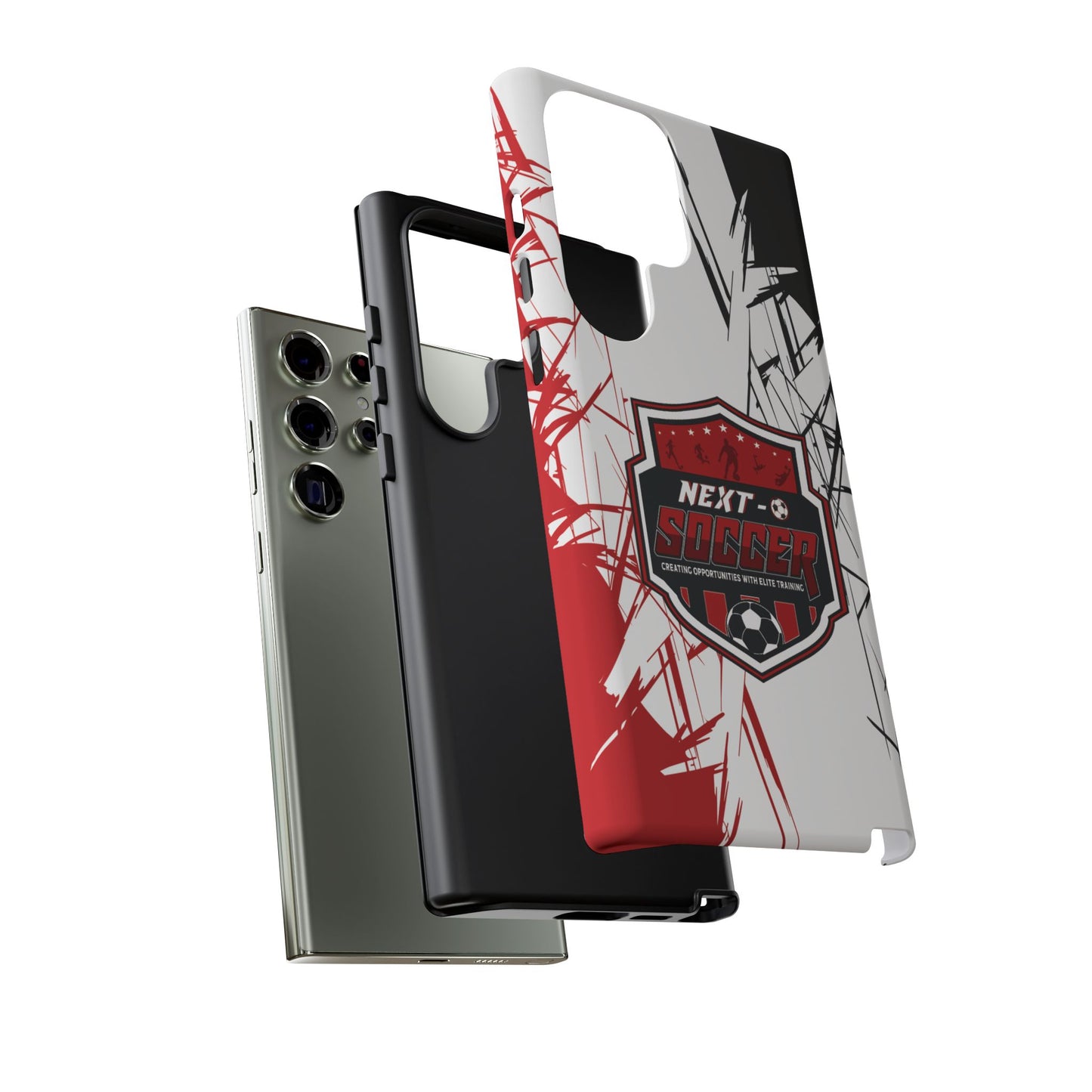 Phone Case — 'Next O Soccer' Red & Black Athletic Protective Cover